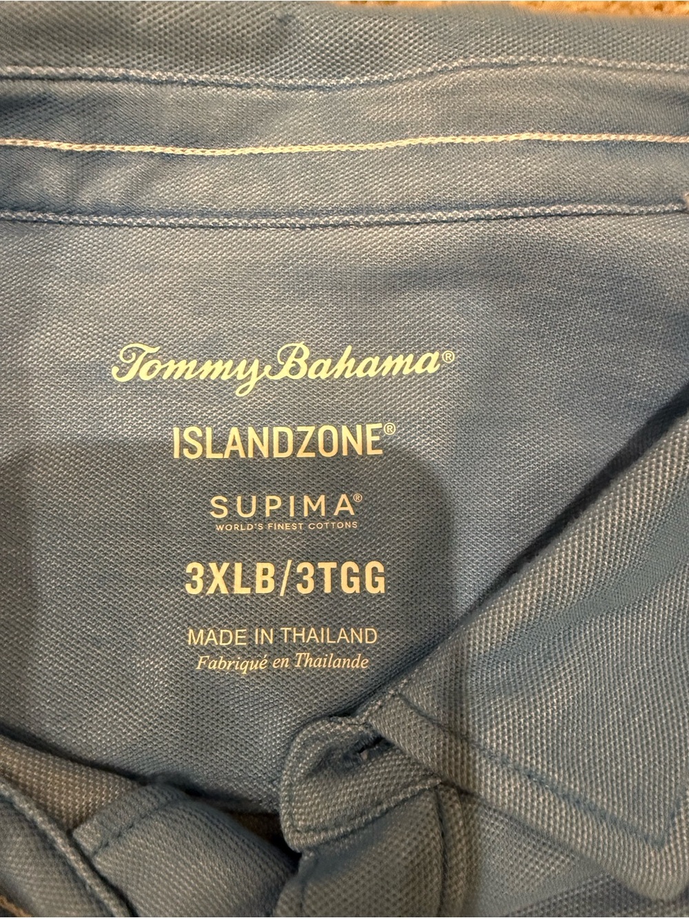 Tommy Bahama IslandZone Supima Polo Shirt Men’s 3XLB Blue Short Sleeve